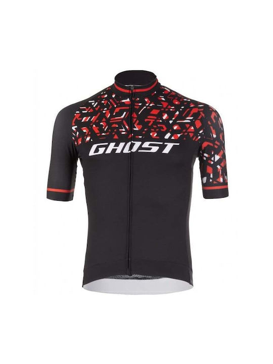 Ghost Tricou De Ciclism Pentru Bărbați Cu Mâneci Scurte Negru