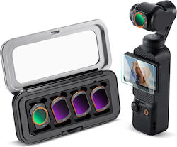 K&F Concept Fd161 Set de filtre magnetice DJI Osmo Pocket 3/4 4 buc CPL ND16 ND64 ND512 sticlă optică cadru din aluminiu montare magnetică rapidă reducerea reflexiilor controlul luminii accesorii profesionale foto-video pentru gimbal DJI