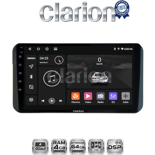Clarion Auto-Audiosystem Für Toyota Yaris 2023 Bluetooth USB Eingebautes Wi-Fi GPS Apple CarPlay Android Auto