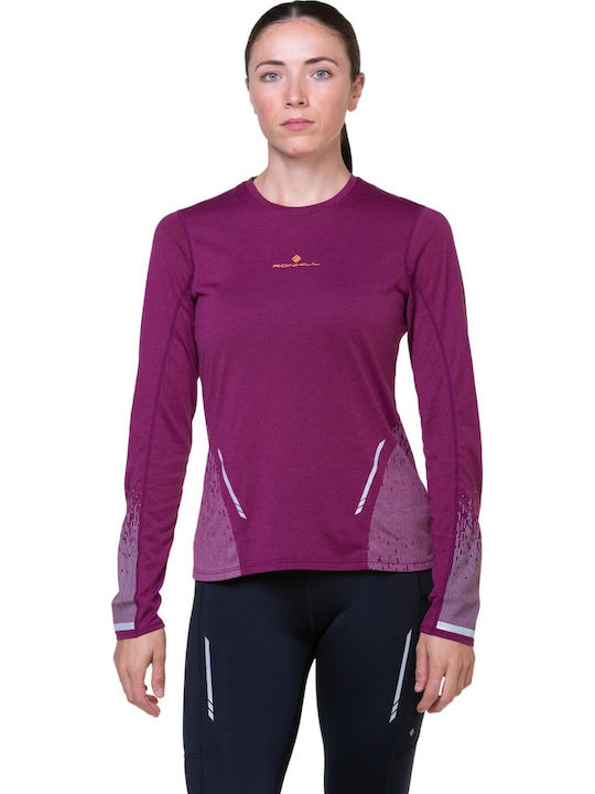 Bluza Damă Sport Uscare Rapidă Burgundia