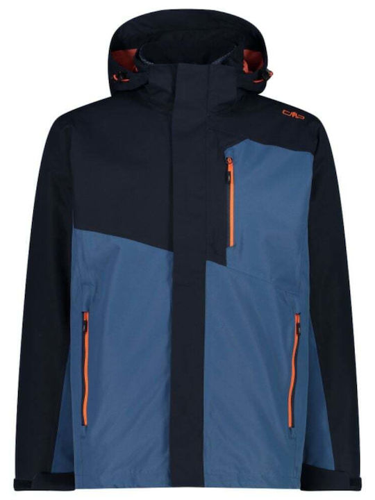 3 în 1 Geacă De Iarnă Waterproof Albastru Marin