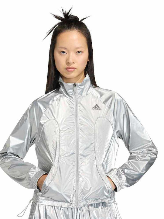 adidas Дамско яке за зима Silver Metallic