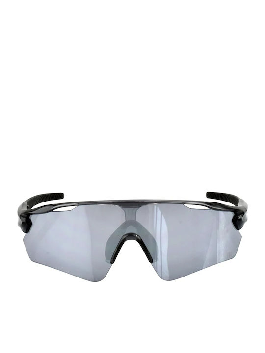 Red Raven Edge Unisex Sunglasses with Silver Fr...