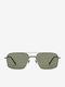 Projekt Produkt Unisex Sunglasses with Metal Frame Silver-Black / Green