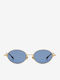 Projekt Produkt Unisex Sunglasses with Metallic Frame Gold and Blue