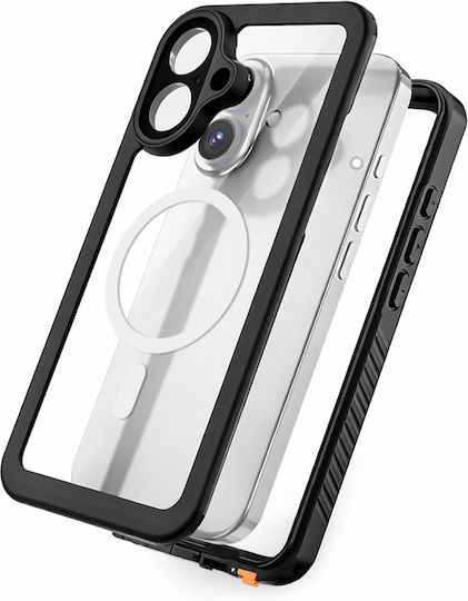 Eiger Magsafe 360 Full Body Case Iphone 17 Waterproof Ip68 Drop-test 2m Black Transparent