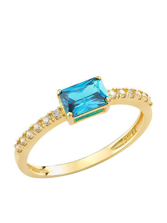 Ioannis Kosmima Women's Ring with Zircon from 9K Gold