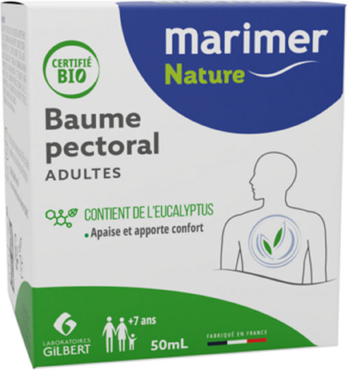 Marimer Balsam Pectoral Nature Pectoral Balm Pentru Ameliorarea Răcelii 50ml
