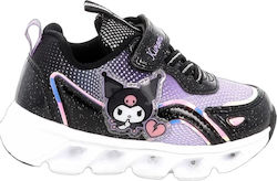 Disney Hello Kitty Kuromi Kids Sneakers with Hoop & Loop Closure & with Lights Black HK009375 Disney Hello Kitty Kuromi Kids Sneakers with Hoop & Loop Closure & with Lights Black HK009375