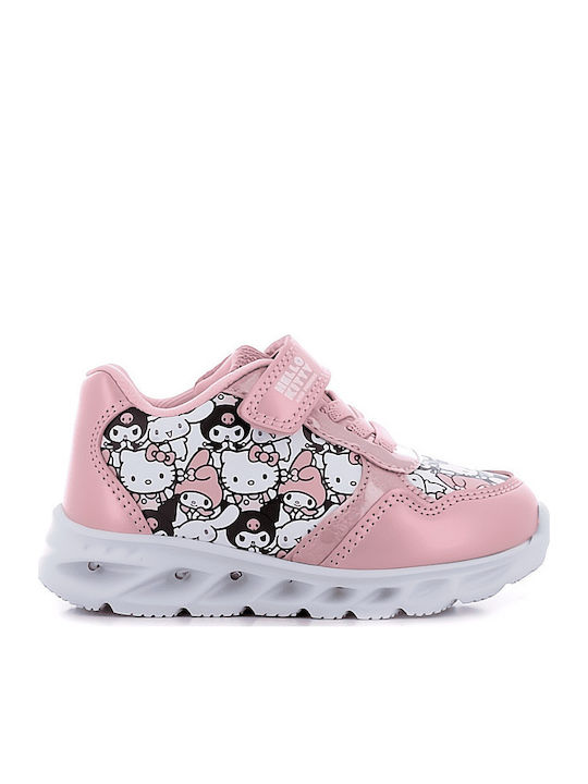 Kinder Sneaker mit Bügel- und Schleifenverschluss und Lichtern Rosa