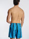 Men's Swimwear Blue Shorts with Patterns