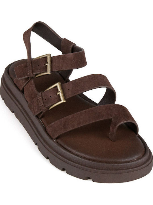 Silia D Women's Flat Sandals Flatforms Brown