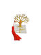 Kalliopi Silver Tabletop New Year's Lucky Charm Little Gold Tree Made of Plexiglass 2027 5x6.5cm