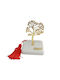 Kalliopi Silver Handgefertigter Tischplatten Glücksbringer Bäumchen Gold aus Stein 2027 6x11cm