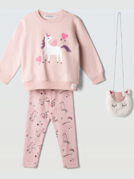 Evita Kids Set with Leggings Winter 3 Pieces Pink