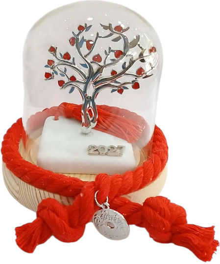 Kalliopi Silver Handgefertigter Tisch Glücksbringer Bäumchen Silber aus Glas 2027 Kalliopi Silver Handgefertigter Tisch Glücksbringer Bäumchen Silber aus Glas 2027