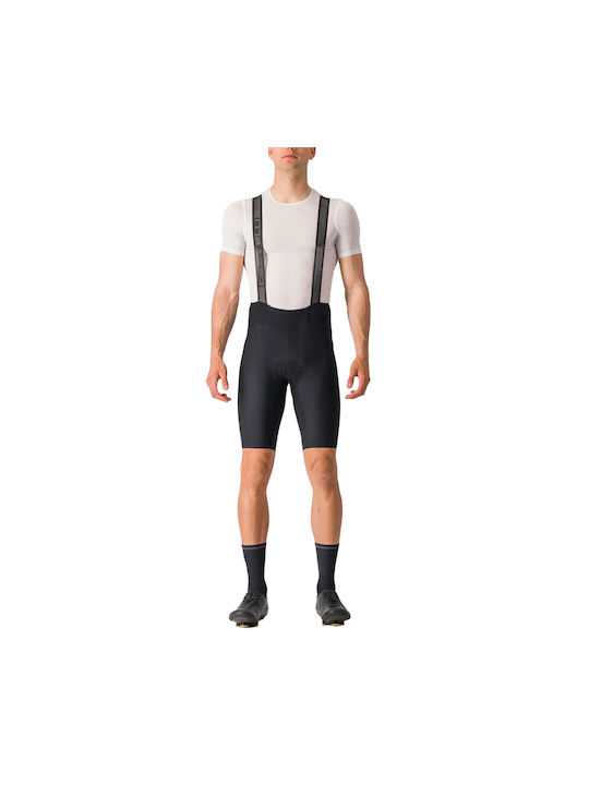 Castelli Pantaloni De Ciclism Pentru Bărbați Cu Bretele Negri