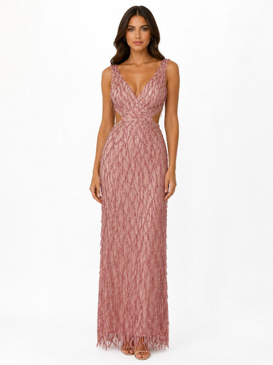 Cecilia Personal Evening Pink Dress with Sequins