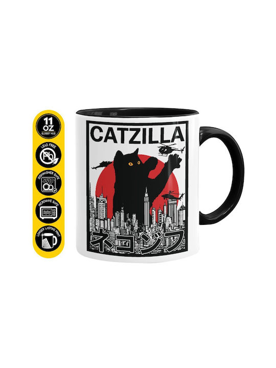 Koupakoupa Catzilla Ceramic Black Mug 330ml