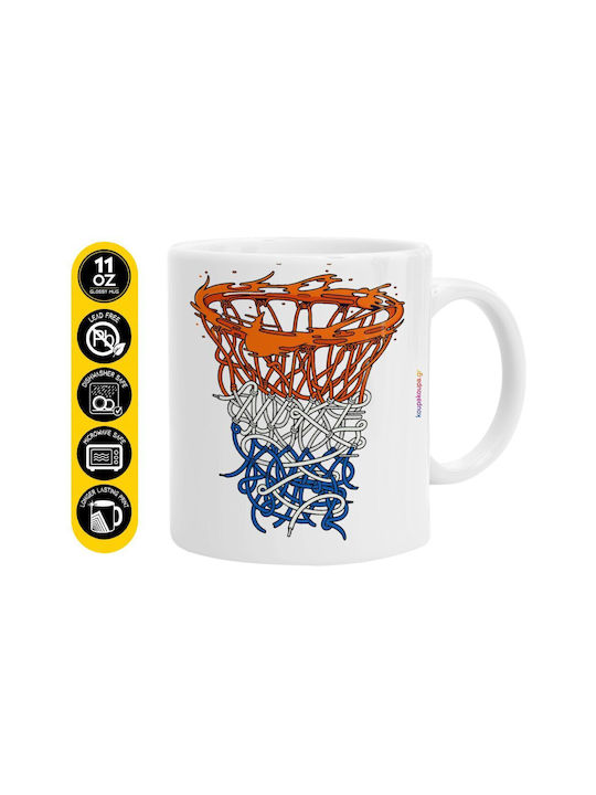 Koupakoupa Basket Net Mug Ceramic White 330ml