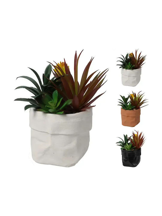 Artificial Plant Cement Pot 20cm Black