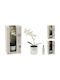 Artificial Orchid Flower Led 30cm & Fragrant Spray Fuchsia