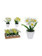 Artificial Flower White Ceramic Potted Plant 20cm
