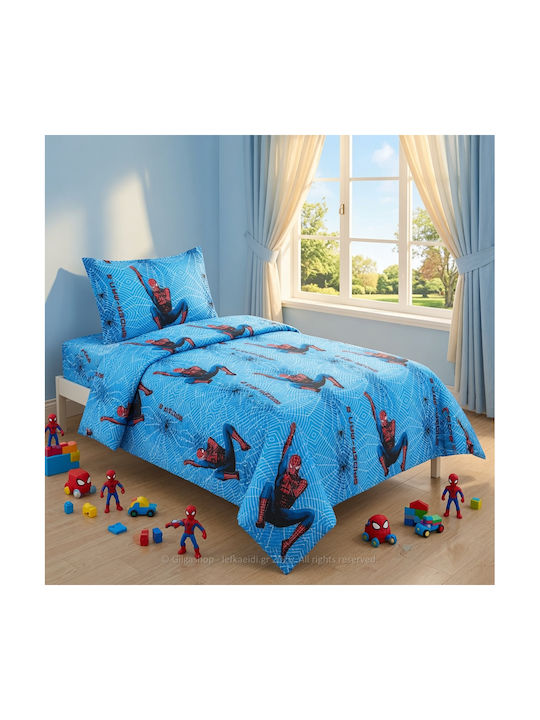 Casa Colori Single Sheets Set with Elastic Band Cotton Ccssl100e-n12 100x200cm 3 Pieces