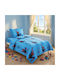 Casa Colori Single Sheets Set with Elastic Band Cotton Ccssl100e-n12 100x200cm 3 Pieces