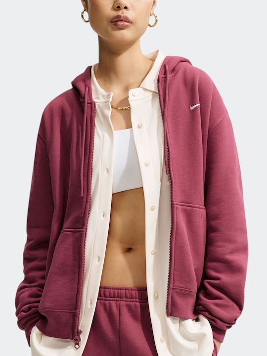 Nike Studio Fleece Γυναικεία Ζακέτα Φούτερ με Κ...