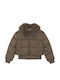 Kids Casual Short Brown Jacket