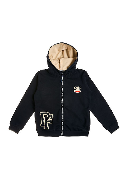 Kinder-Sweatshirt Strickjacke mit Taschen Marineblau