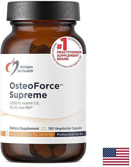 Osteoforce Supreme Formula Калций Магнезий Витамин D3 K2 – Минерализация на костната плътност 180 капсули
