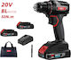Deli DM131726 Percussive Battery Drill Driver Brushless 20V 2x2Ah