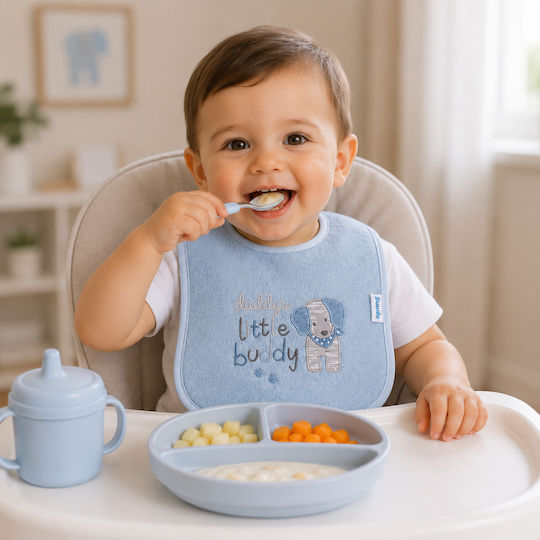 Kamtex Baby Waterproof Fabric Bib Ciel