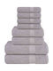 vidaXL Badetuch-Set 8-tlg Grau