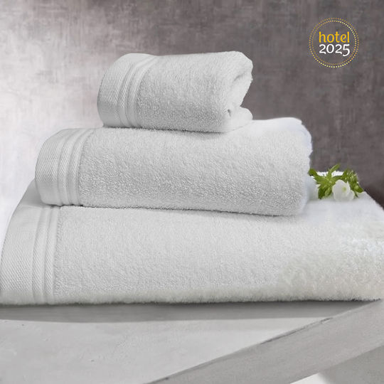 Isadore Lorraine Set of Bath Towels 3 pcs White Weight 500gr/m²