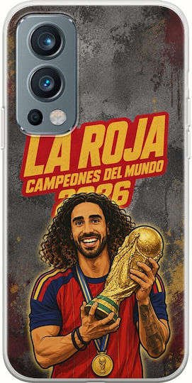 La Roja Campeones Del Mundo Marc Cucurella OnePlus Nord 2 5G Flexible TPU Transparent Silicone Case