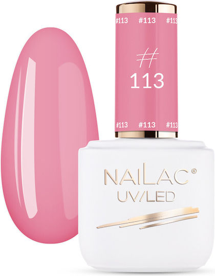 NaiLac Βερνίκι Νυχιών Μακράς Διαρκείας Quick Dry Ροζ #113 7ml
