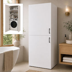Megapap Ντουλάπι Μπάνιου Πλυντηρίου 70x70x180cm Λευκό GP041-0139,1