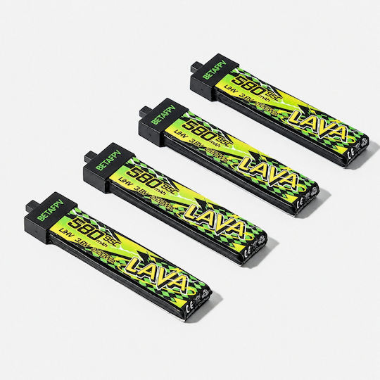 BetaFPV Li-Po Battery 4.35V 580mAh 95C BT2.0 for Drone 4 Pieces