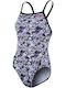 Zone3 Speedo Damen Renn-Badeanzug Ein Stück Blau
