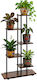 Gardlov Metall Pflanzenständer Schwarz 60x20x113cm