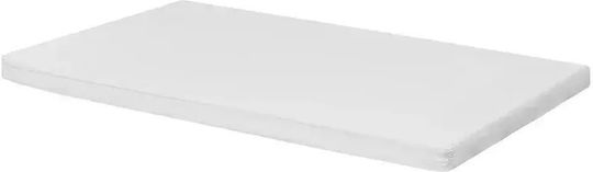 Waldin Lenjerie De Patut Bebe Pentru Cradle Din Bumbac Cu Cauciuc Alb 90x50cm