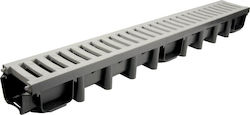 Linear Drainage 1000*98 Channel Pvc Grate A15 Gray Mx 01748