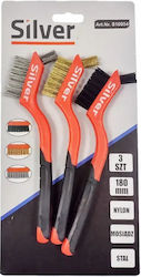 Set 3 Perii De Sârmă Pentru Burghie 180mm Silvertools S10954