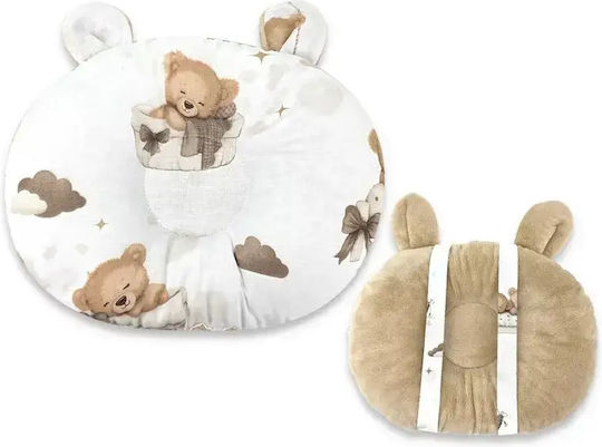 MimiNu Βρεφικό Μαξιλάρι Πλαγιοκεφαλίας Teddy Bear Dreams Beige 23x30εκ.