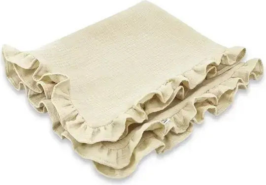Qmini Pătură Tip Pepinieră Swaddling Bumbac Bej 75x100 cm