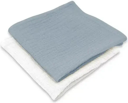 Qmini Klassisches Baby-Soßtuch Mehrfarbig 30x30cm 2 Stück