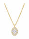 Senzio Belibasakis Halskette Rosette aus 9K Gold mit Zirkon